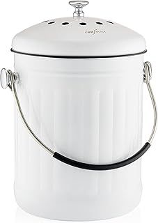 RED FACTOR Premium Stainless Steel Compost Bin with Dual Filter Technology